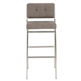 Christopher Knight Home® - Noble House - Qyto Light Grey Fabric Barstools (Set of 2)