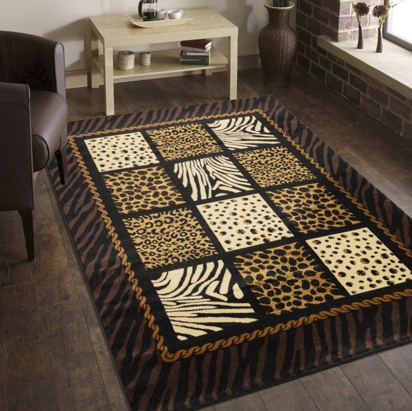 English Elm Tribes Animal Print Area Rug, 5 Ft. 3 In. X 7 Ft. 3 In., Durable, Soft, Kid & Pet-Friendly Design B186P316761-GIGA