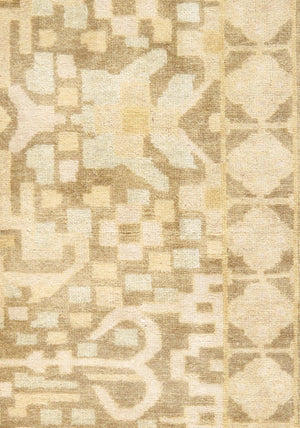 Pasargad Home Oushak Collection Hand-knotted Wool Runner Rug - Timeless Elegance For Every Room   032875