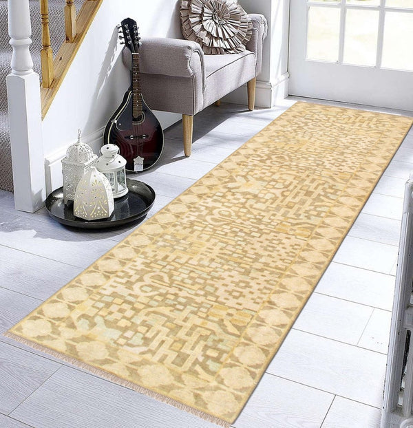 Pasargad Home Oushak Collection Hand-knotted Wool Runner Rug - Timeless Elegance For Every Room   032875