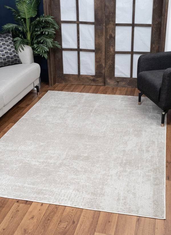 English Elm Elegance Ivory Area Rug 2'7" X 7'3" - Durable, Stain-Resistant, Kid & Pet-Friendly Soft Design B186P181054