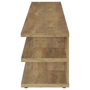 English Elm Starnes 78-inch 2-tier TV Stand with Cord Management Open Shelves Modern Engineered Wood Design Mango color B062P375412