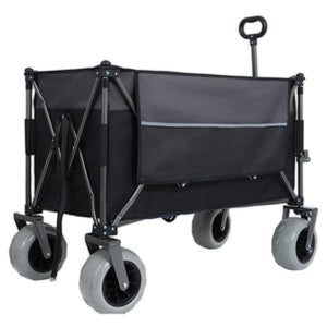 English Elm 9" Balloon Wheel Folding Wagon Heavy Duty 480lb All Terrain Oxford Fabric Cart W2932P317113