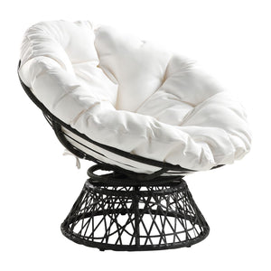 OSP Home Furnishings Papasan Chair White