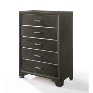 English Elm Carine Elegant 7-Drawer Dresser with English Dovetail Drawers, Smooth Kenlin Glides, Sturdy Legs Gray 50 L x 19 W x 36 H B2726P261850