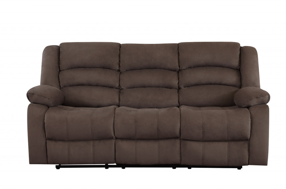 Homeroots 40" Contemporary Brown Fabric Sofa Brown  329367