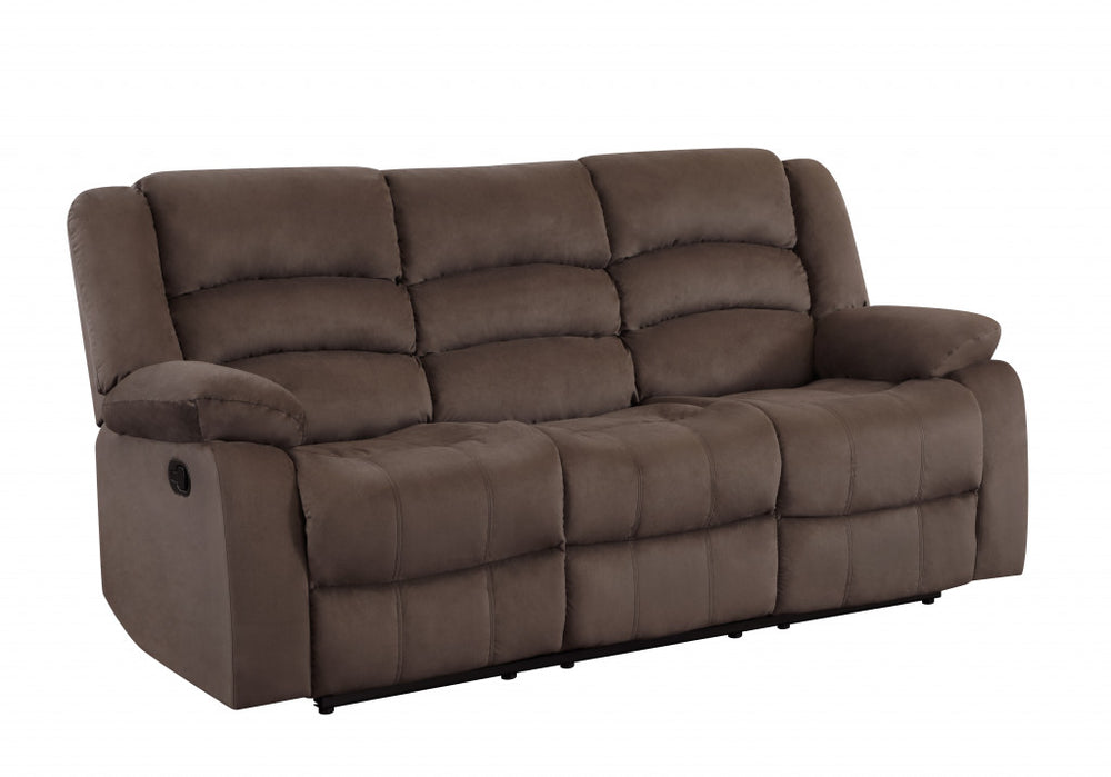 Homeroots 40" Contemporary Brown Fabric Sofa Brown  329367