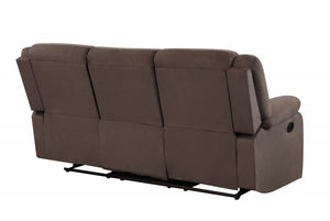 Homeroots 40" Contemporary Brown Fabric Sofa Brown  329367