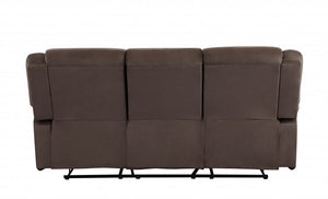 Homeroots 40" Contemporary Brown Fabric Sofa Brown  329367