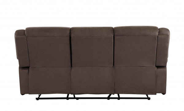 Homeroots 40" Contemporary Brown Fabric Sofa Brown  329367