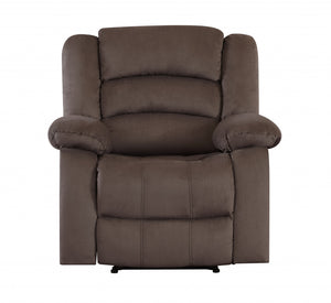 Homeroots 40" Contemporary Brown Fabric Chair Brown  329369
