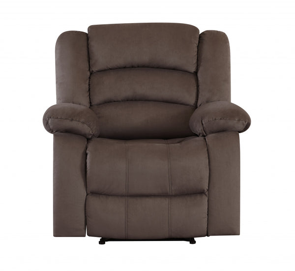 Homeroots 40" Contemporary Brown Fabric Chair Brown  329369