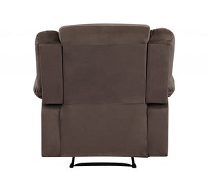 Homeroots 40" Contemporary Brown Fabric Chair Brown  329369