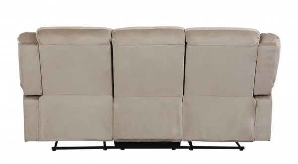 Homeroots 40" Contemporary Beige Fabric Sofa Beige  329371
