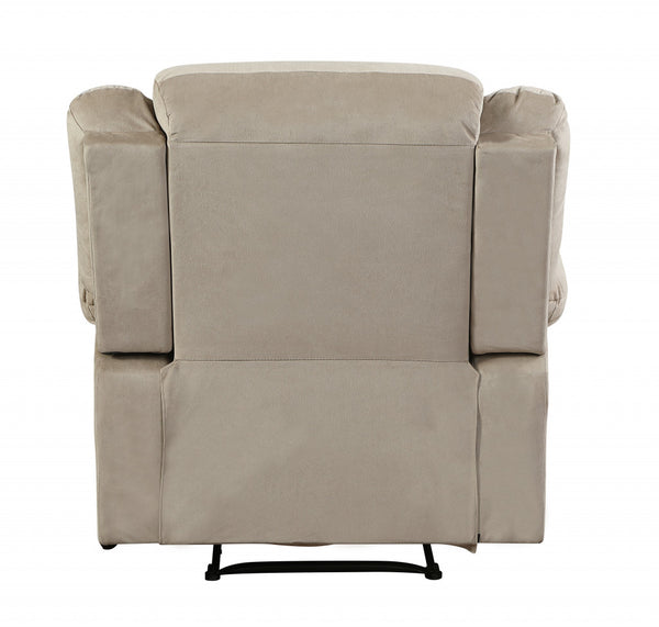 Homeroots 40" Contemporary Beige Fabric Chair Beige  329373