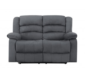 Homeroots Three Piece Indoor Gray Microsuede Six Person Seating Set Grey  329374