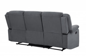 Homeroots 40" Contemporary Grey Fabric Sofa Grey  329375