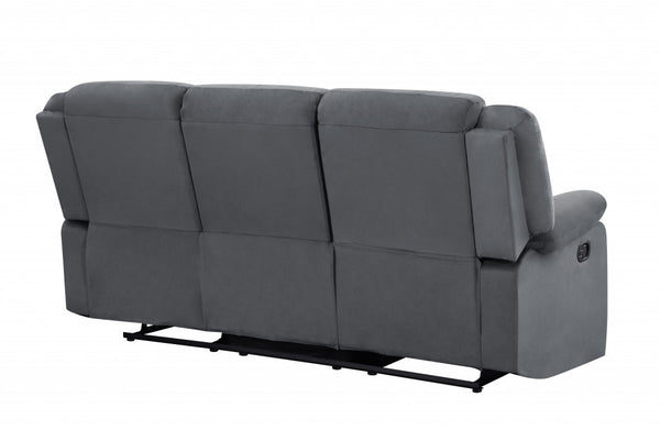 Homeroots 40" Contemporary Grey Fabric Sofa Grey  329375