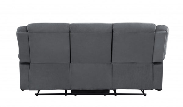 Homeroots 40" Contemporary Grey Fabric Sofa Grey  329375