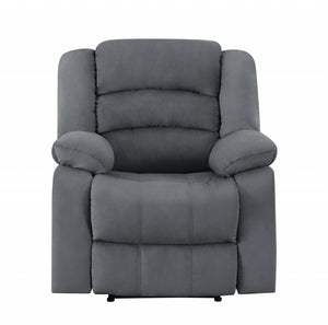 Homeroots 40" Contemporary Grey Fabric Chair Grey  329377