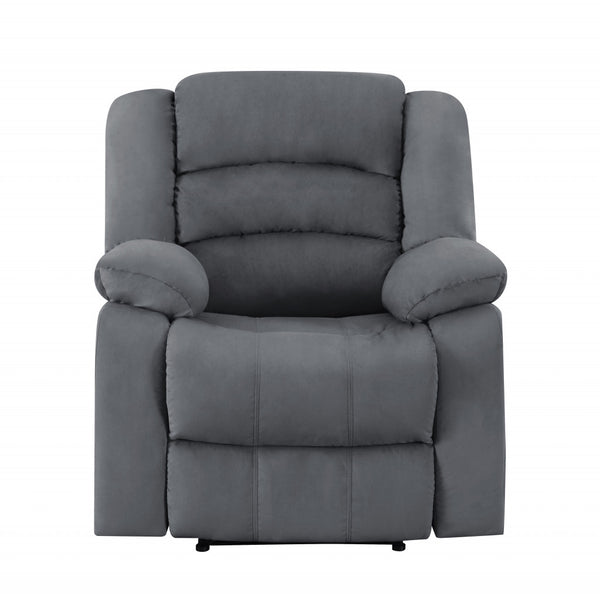 Homeroots 40" Contemporary Grey Fabric Chair Grey  329377