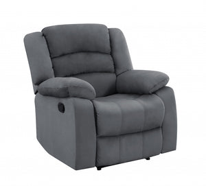 Homeroots 40" Contemporary Grey Fabric Chair Grey  329377