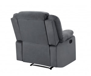 Homeroots 40" Contemporary Grey Fabric Chair Grey  329377
