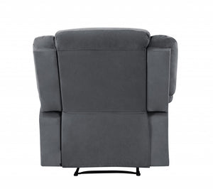 Homeroots 40" Contemporary Grey Fabric Chair Grey  329377