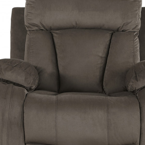 Homeroots Three Piece Indoor Brown Microsuede Six Person Seating Set Brown  329378