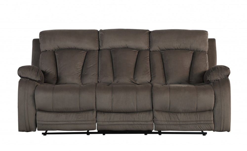 HomeRoots 40" Modern Brown Fabric Recliner Sofa – Stylish, Durable Comfort with Smooth Recline & Generous Seating 329379