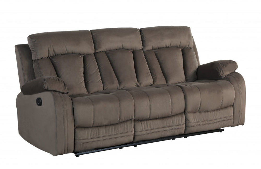 HomeRoots 40" Modern Brown Fabric Recliner Sofa – Stylish, Durable Comfort with Smooth Recline & Generous Seating 329379