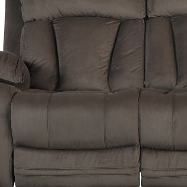 HomeRoots 40" Modern Brown Fabric Recliner Sofa – Stylish, Durable Comfort with Smooth Recline & Generous Seating 329379