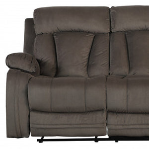 HomeRoots 40" Modern Brown Fabric Recliner Sofa – Stylish, Durable Comfort with Smooth Recline & Generous Seating 329379