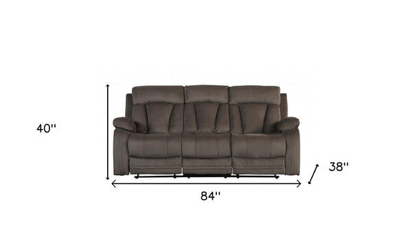 HomeRoots 40" Modern Brown Fabric Recliner Sofa – Stylish, Durable Comfort with Smooth Recline & Generous Seating 329379