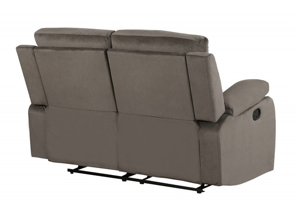 Homeroots 40" Modern Brown Fabric Loveseat Brown  329380