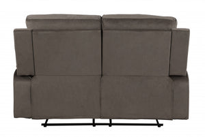 Homeroots 40" Modern Brown Fabric Loveseat Brown  329380