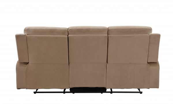 Homeroots 40" Modern Beige Fabric Sofa Beige  329383