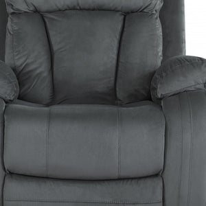 HomeRoots Three Piece Gray Microsuede Seating Set for 6 - Stylish Comfort for Living Room Relaxation & Fun 329386