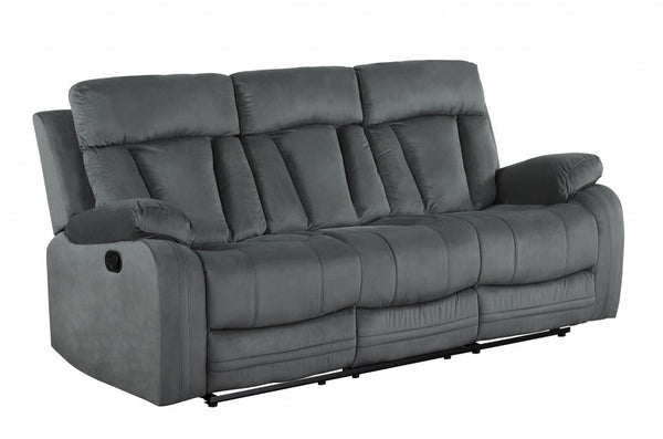 Homeroots 40" Modern Grey Fabric Sofa Grey  329387