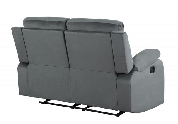 Homeroots 40" Modern Grey Fabric Loveseat Grey  329388