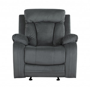 Homeroots 40" Modern Grey Fabric Chair Grey  329389