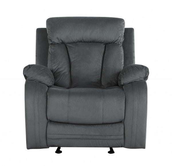 Homeroots 40" Modern Grey Fabric Chair Grey  329389