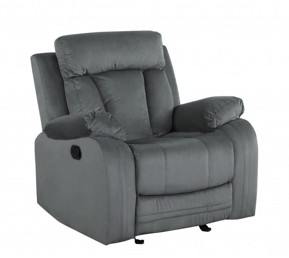 Homeroots 40" Modern Grey Fabric Chair Grey  329389