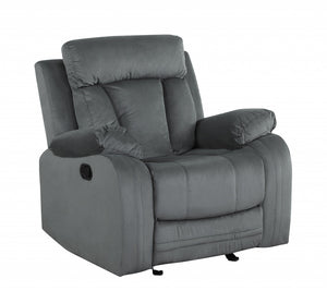 Homeroots 40" Modern Grey Fabric Chair Grey  329389
