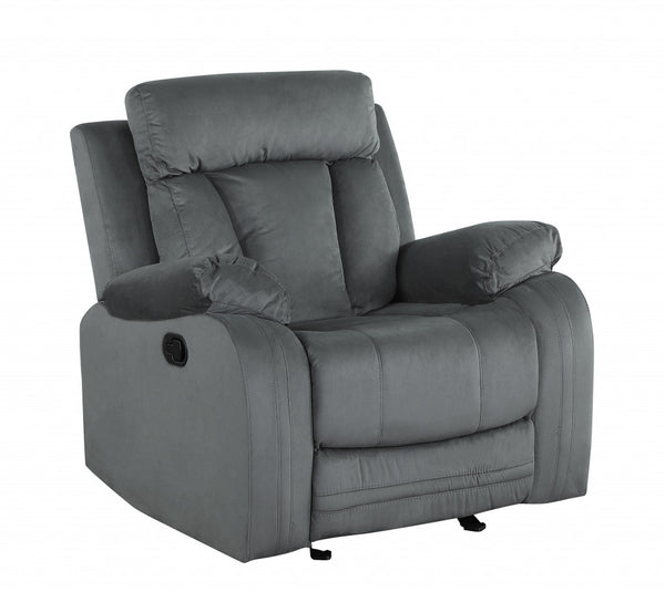 Homeroots 40" Modern Grey Fabric Chair Grey  329389