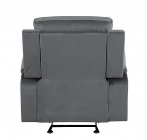 Homeroots 40" Modern Grey Fabric Chair Grey  329389