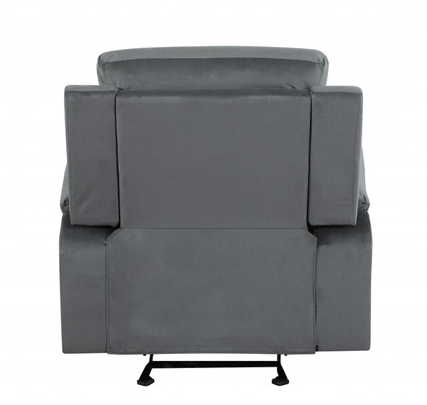Homeroots 40" Modern Grey Fabric Chair Grey  329389