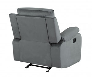 Homeroots 40" Modern Grey Fabric Chair Grey  329389