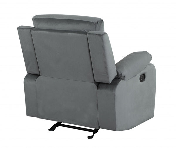 Homeroots 40" Modern Grey Fabric Chair Grey  329389