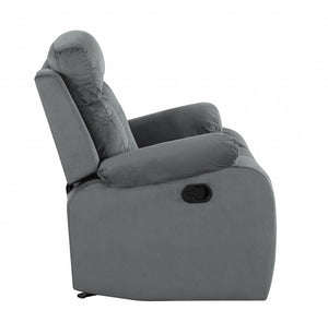 Homeroots 40" Modern Grey Fabric Chair Grey  329389